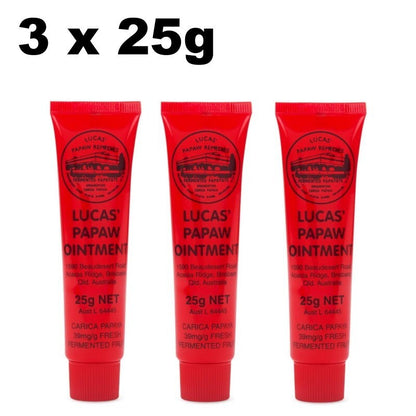 100% Lucas' Papaw Ointment Paw Paw Cream Handy Tube 25g Aussie Made
