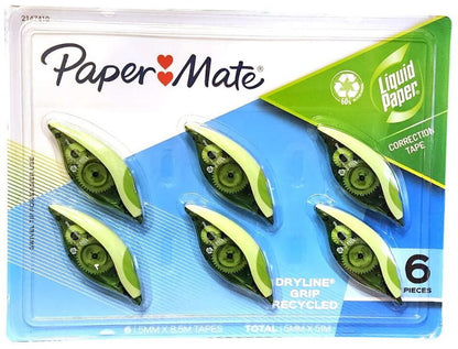 Paper Mate Liquid Paper DryLine Grip Correction Tape 5mm x 8.5m Swivel Tip