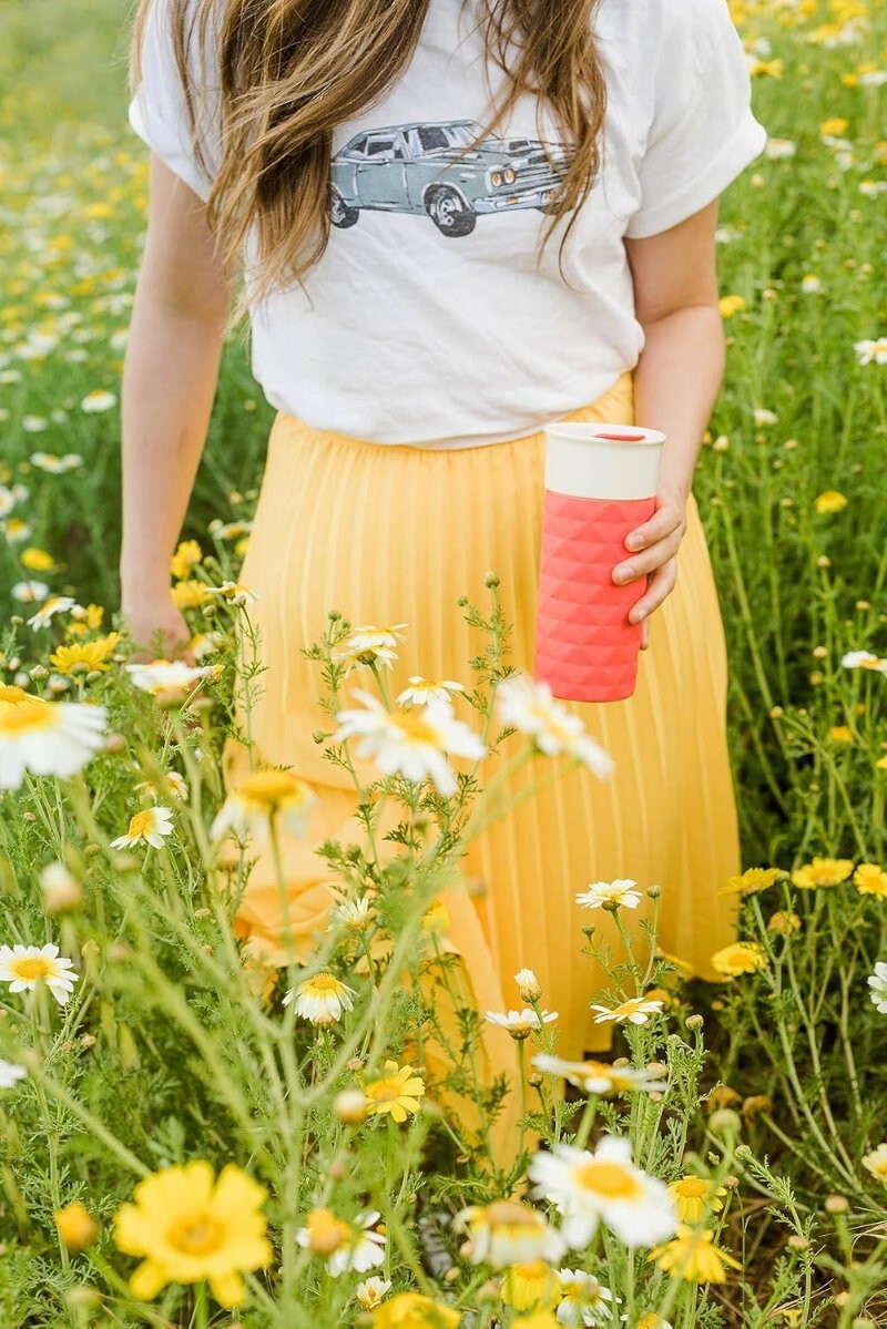 Ello Ogden On-The-Go Ceramic Travel Mug with Friction-Fit Lid & Silicone Boot