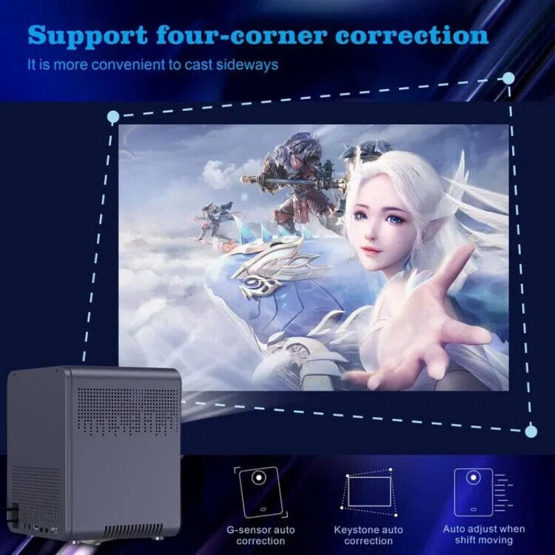 Topleo 5G WiFi Bluetooth 1080P Portable Projector Supported 400" Home & Outdoor