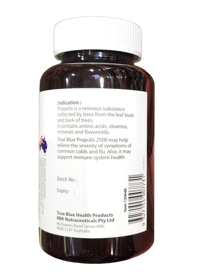 True Blue Propolis 2500mg Help To Maintain A Healthy Immune System 300 Capsules