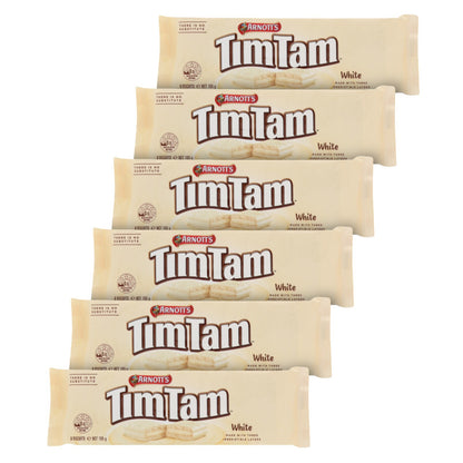 6 x 165g Arnott's Tim Tam Value Family Pack Malted White Chocolate Biscuits
