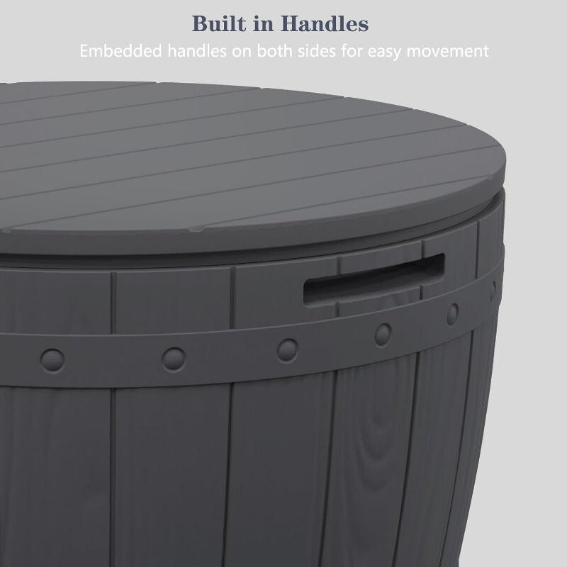 Hello Outdoors 3-in-1 Portable Outdoor Garden Storage Box Chest Seat Patio Table