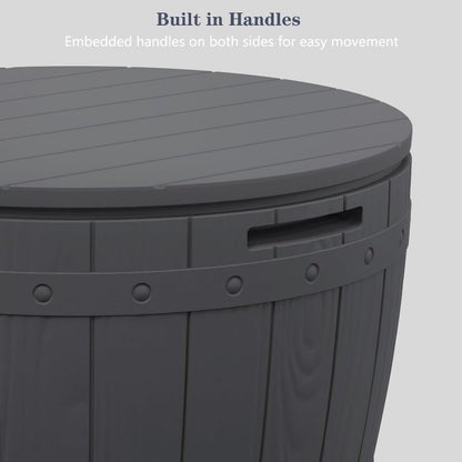 Hello Outdoors 3-in-1 Portable Outdoor Garden Storage Box Chest Seat Patio Table