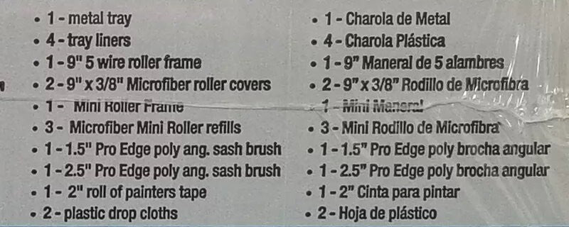 Linzer 17 pcs Pro Edge Professional Painting Set Microfiber Home Paint Supplies