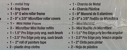 Linzer 17 pcs Pro Edge Professional Painting Set Microfiber Home Paint Supplies