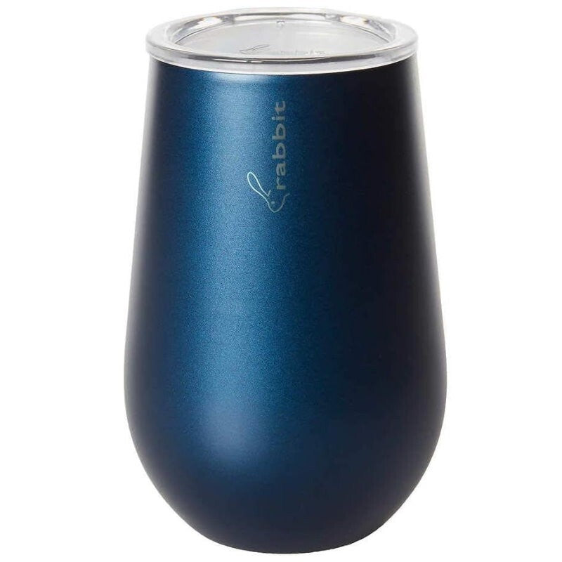 Rabbit 4-Pack Double Wall Stainless Steel 12oz Wine Tumbler Set with Lids