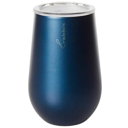 Rabbit 4-Pack Double Wall Stainless Steel 12oz Wine Tumbler Set with Lids