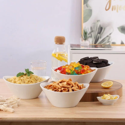 Over & Back 4 Piece Porcelain Serving Bowls Set 1.2L Oven & Dishwasher Safe
