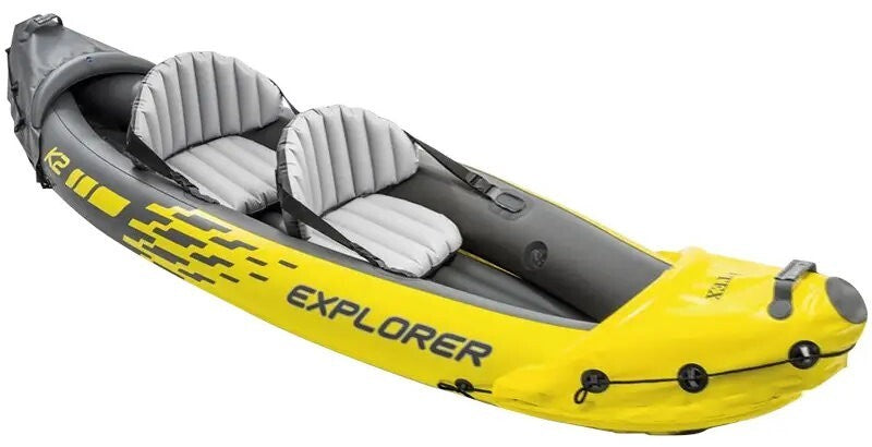 Intex 2-Person Explorer K2 Inflatable Kayak with Bag Canoe River Lake Boat 180kg
