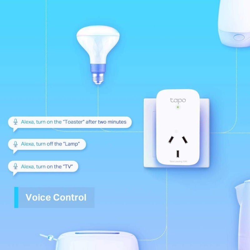 TP-Link Tapo P100 V2.20 Mini Smart Wi-Fi Socket AU Plug - Remote & Voice Control
