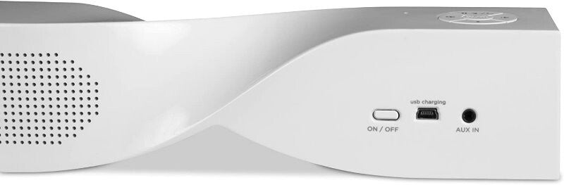 Laser Twist Portable Bluetooth Wireless Speaker - White