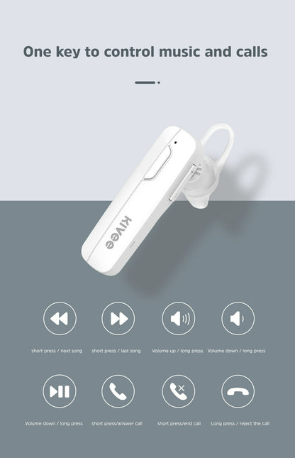KIVEE TW32 Mini TWS Bluetooth Earphone Single Ear Handsfree with Mic for Driving