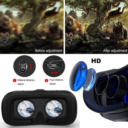 VR SHINCON 8.0 Bluetooth 3D VR Glasses Headsets w/ Controller - iOS & Android