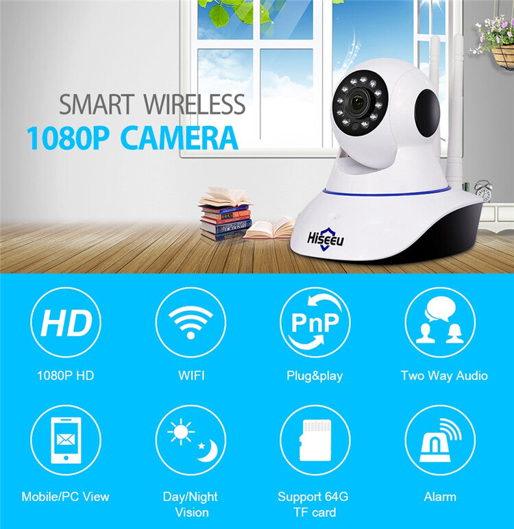 HISEEU FH1C Baby Monitor 1080P IP Camera WIFI Home Security Motion Night Vision