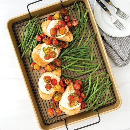 Nordic Ware High-Sided Oven Crisp Baking Tray Nonstick Bakeware Half Sheet