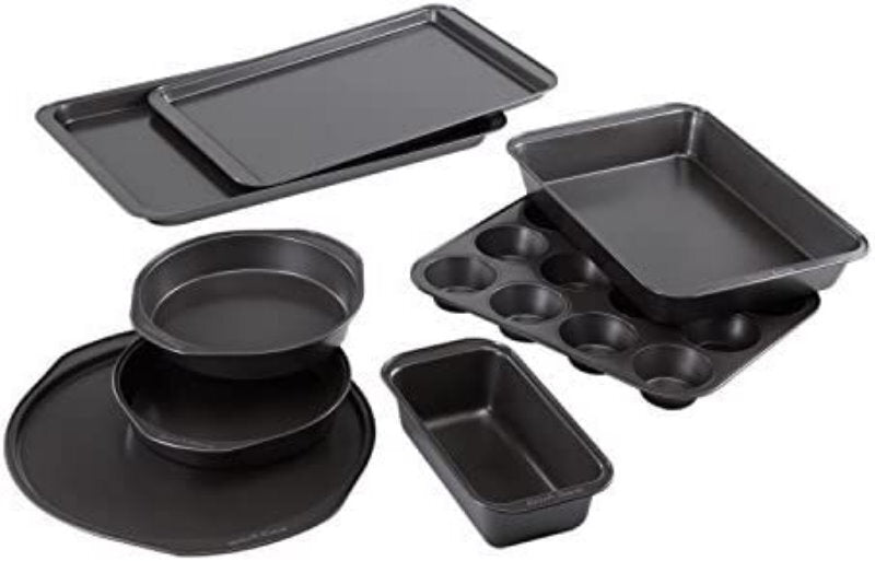 Baker's Secret Signature Premium Non-Stick Carbon Steel 8-Piece Bakeware Set