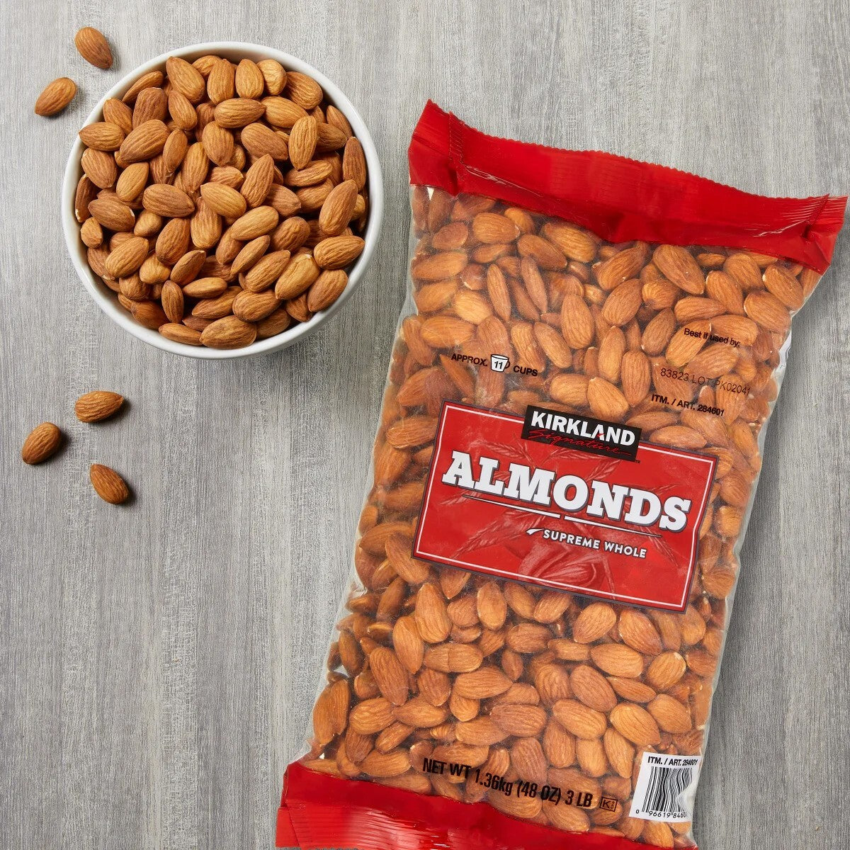 Australian Grown Supreme Whole Almond Healthy Goodness Nuts Snack 1.36kg Bag