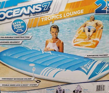 Aqua-Leisure 2-Pack Oceans 7 Swimming Pool Tropics Lounge Swim Floatation Device