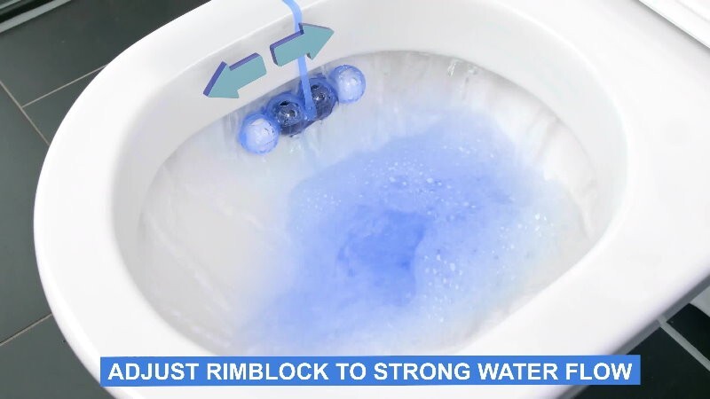 Bref 9-Pack Blue Active+ Eucalyptus Rim Block Toilet Cleaner 450g - Express Post