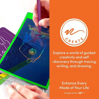 Boogie Board Magic Sketch Reusable Kids Drawing Pad with Double-Sided Templates