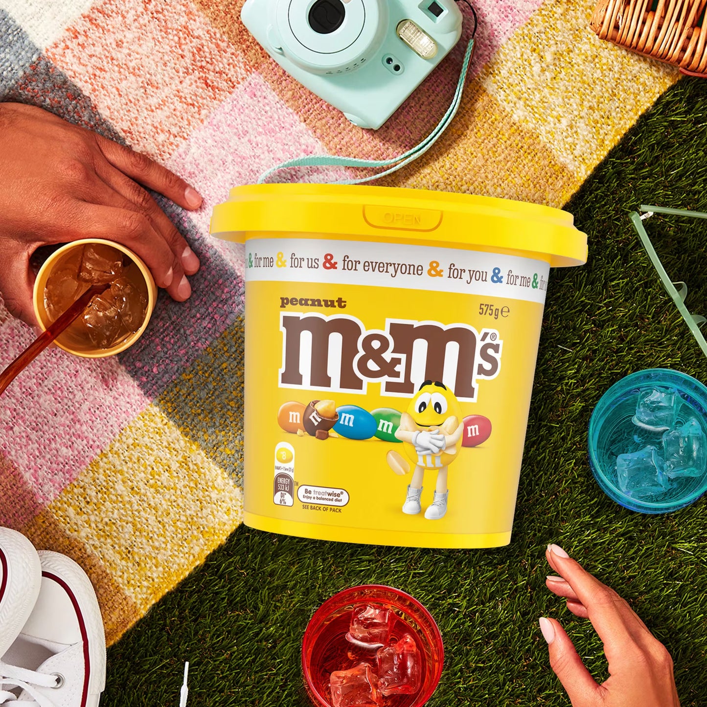 M&M's 575g Peanut Milk Chocolate Party Pack Pantry Kids Party Sweet Snack Halal