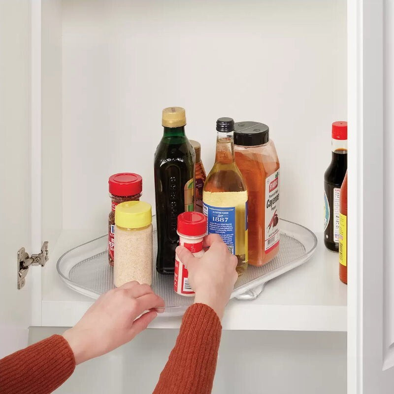 Polder 2-Pack E-Z Reach Rotating 360° Storage Tray for Fridge, Cabinet 40 x 30cm