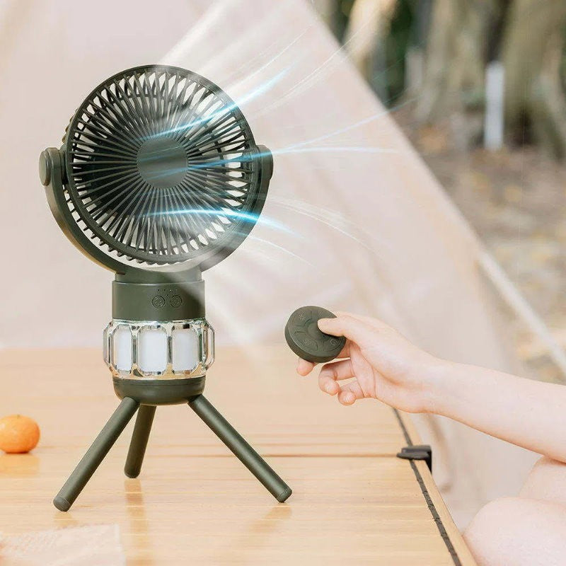 LittleDayz 3-in-1 Battery Powered Fan, LED Lantern & Power Bank Remote Control