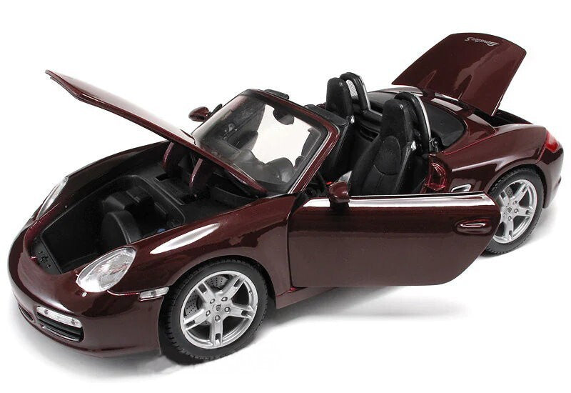 Maisto 1:18 Scale Special Edition Porsche Boxster S Die Cast Car Set Maroon