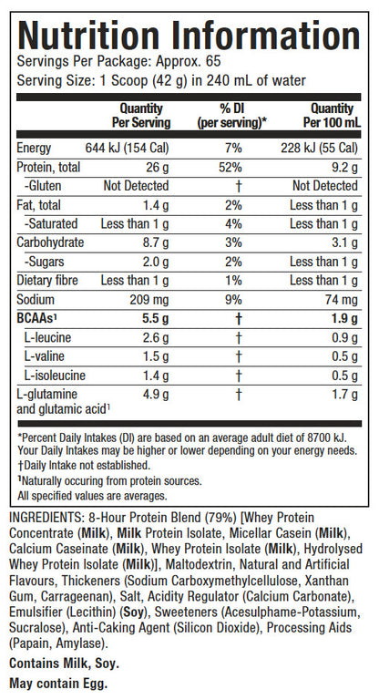 MuscleTech NitroTech Post Workout 8 Hour Protein Vanilla Cake Flavour 2.72kg
