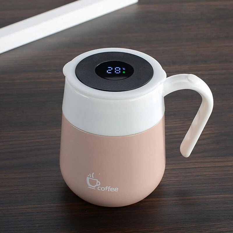 Hifuar 460ml Coffee Mug Double Wall Vacuum Insulated with Temperature Display
