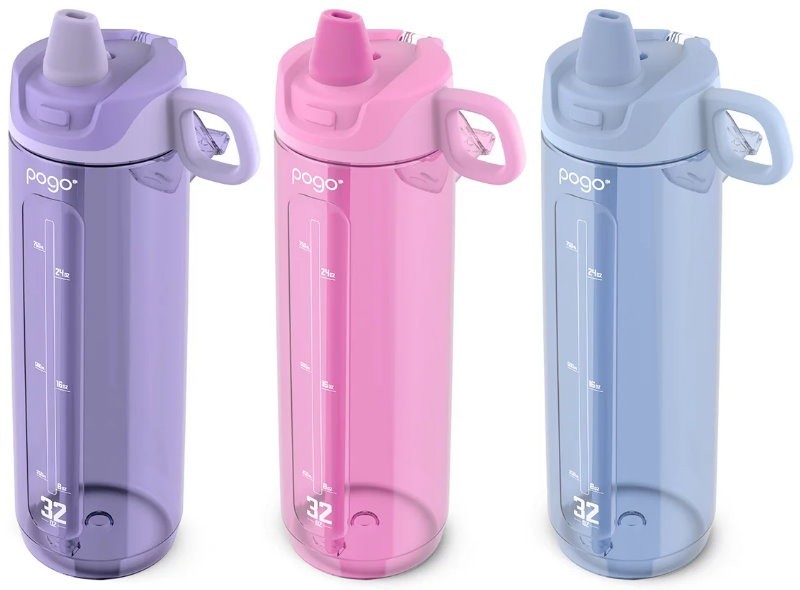 Pogo Tritan Water Bottle with Soft Straw 946 ml (32 oz) - Leakproof, BPA-Free