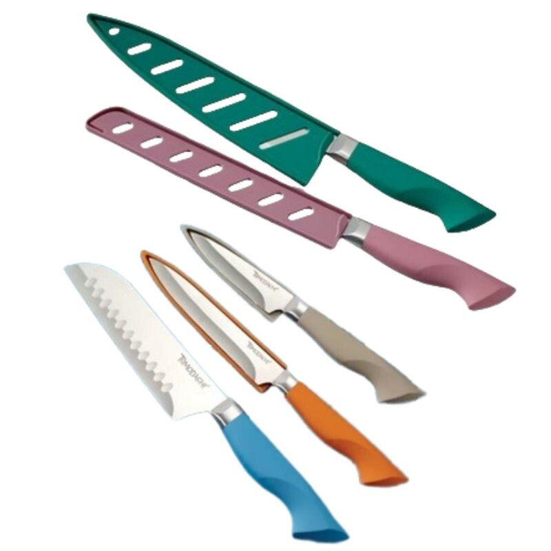 Tomodachi by Hampton Forge 5 Piece Multi-Coloured Knife Set Stainless Steel