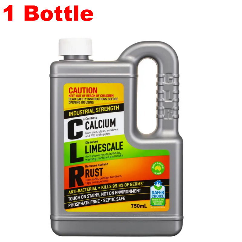 CLR Multipurpose Cleaner Calcium, Lime, Rust, Stain Remover 750mL Clean Safe