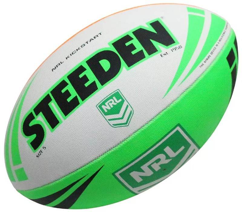 Steeden NRL Starter Pack Rugby League Football Size 5 with Pump, Kicking Tee