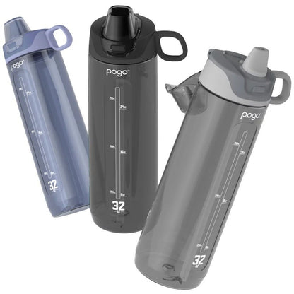 Pogo Tritan Water Bottle with Soft Straw 946 ml (32 oz) - Leakproof, BPA-Free