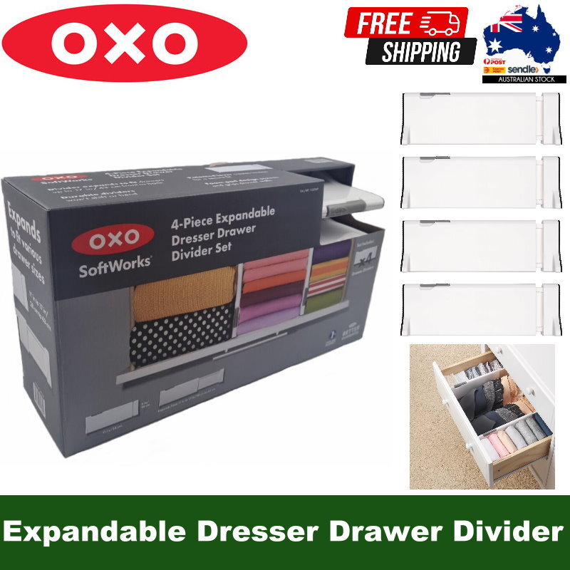 OXO Soft Works Expandable Dresser Drawer Divider Set 4 Piece or 2 Piece