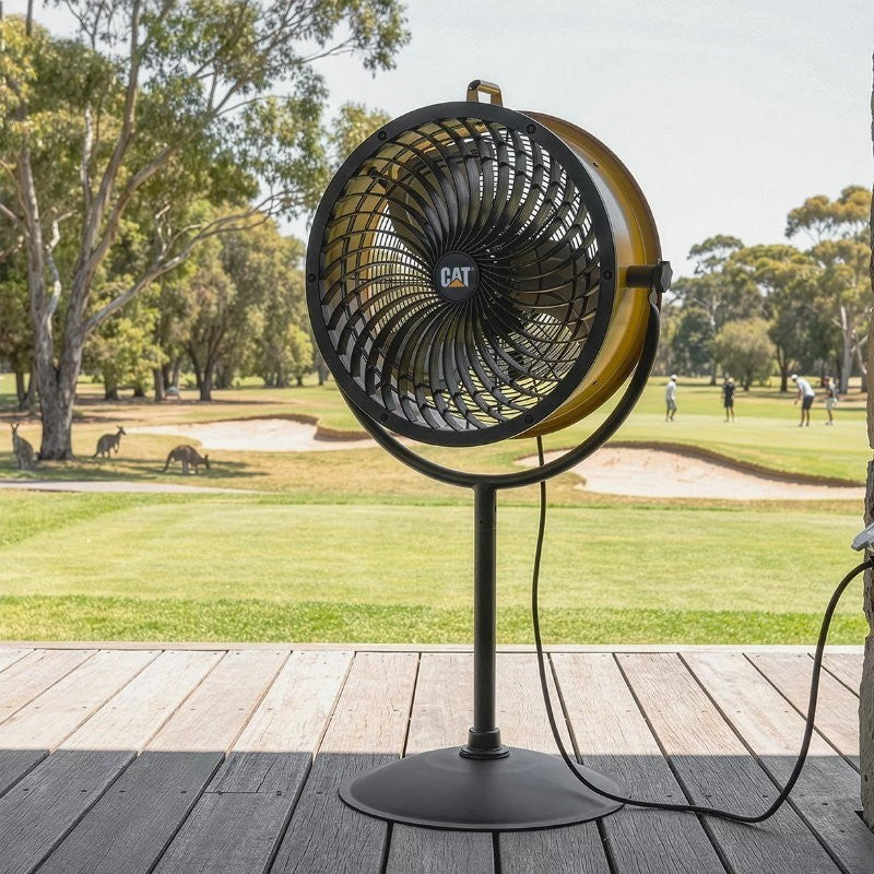CAT Caterpillar 18" High Velocity Industrial Drum Pedestal Air Circulator Fan
