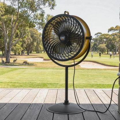CAT Caterpillar 18" High Velocity Industrial Drum Pedestal Air Circulator Fan