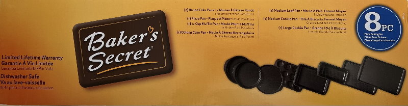 Baker's Secret Signature Premium Non-Stick Carbon Steel 8-Piece Bakeware Set