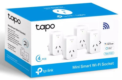 TP-Link Tapo P100 V2.20 Mini Smart Wi-Fi Socket AU Plug - Remote & Voice Control