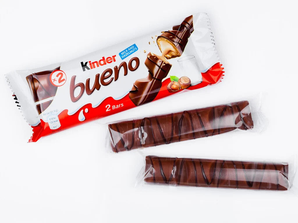 50 x43g Kinder Bueno Milk Chocolate Wafer Hazelnut Treat Easter Work Kids School