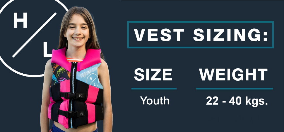Hyperlite Wake Co Junior Youth Life Vest Jacket Swimming Ski Boat for 22-40Kg