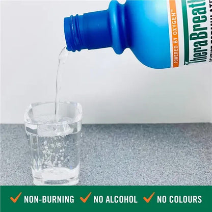 TheraBreath Icy Mint 1L Gentle Non-Burning Mouthwash Oral Rinse Freshen Breath