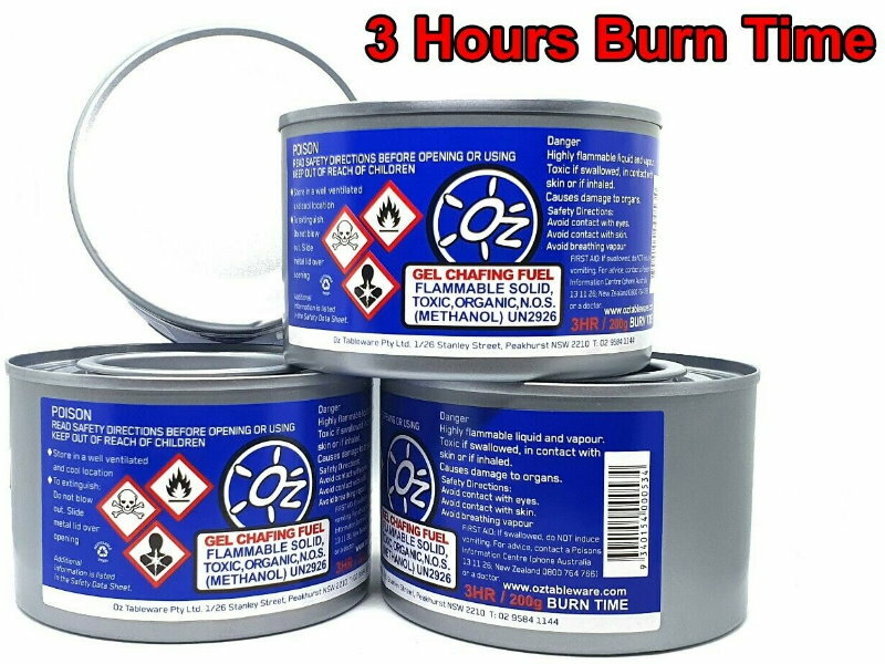 Resto Methanol Gel Food Heating Chafing Dish Fuel Warmer 3 Hour Burn -Express Po