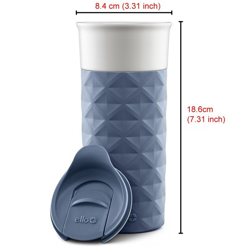Ello Ogden On-The-Go Ceramic Travel Mug with Friction-Fit Lid & Silicone Boot