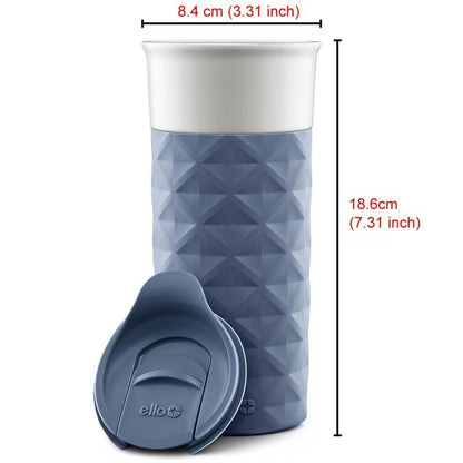 Ello Ogden On-The-Go Ceramic Travel Mug with Friction-Fit Lid & Silicone Boot