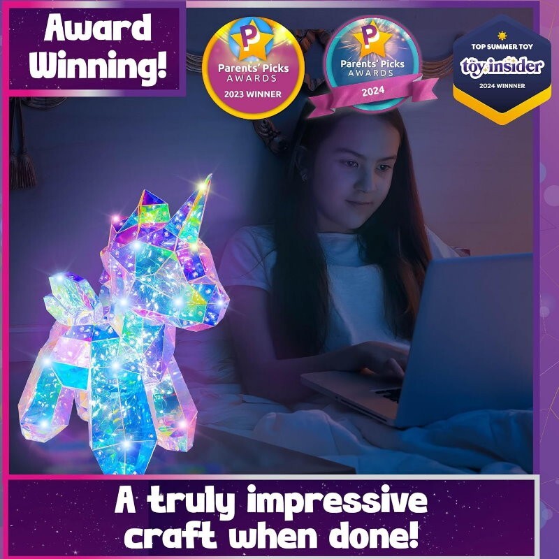 Purple Ladybug Prismic 3D Puzzle Night Light Tabletop Lantern DIY Arts & Crafts