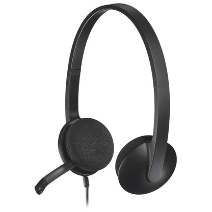 Logitech Comfort MK345 Wireless Keyboard and Mouse Plus H340 USB Headset Bundle