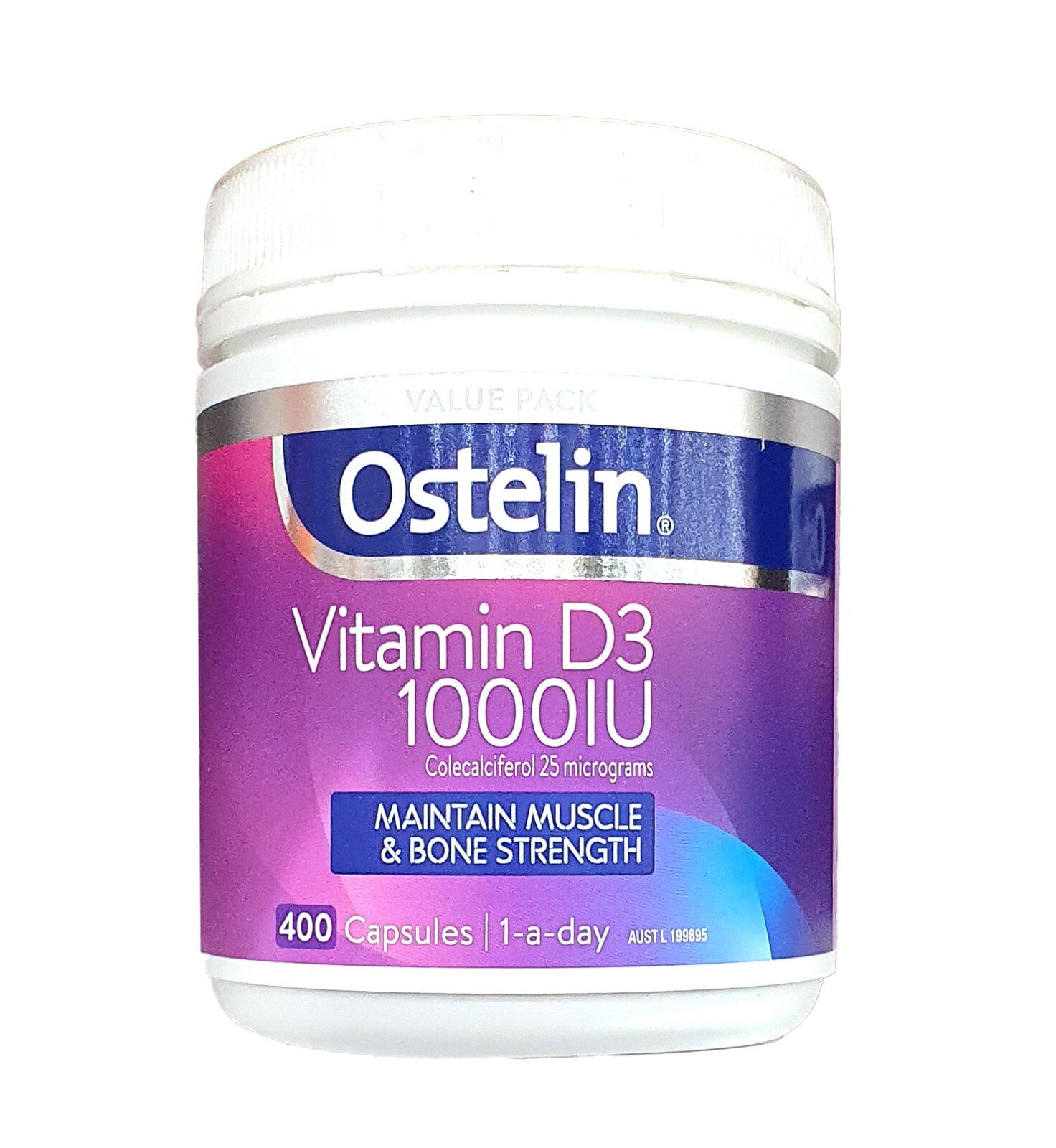 Ostelin Vitamin D3 1000IU Maintain Muscle & Bone Strength 400 Capsules Halal